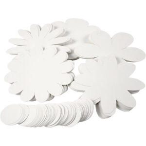 Blomster, diam. 20 cm, 400 g, hvid, 5x20stk./ 1 pk.