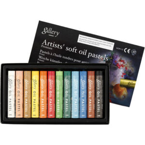 Gallery Oliepastel Premium, L: 7 cm, tykkelse 10 mm, ass. farver, 12 stk./ 1 pk.