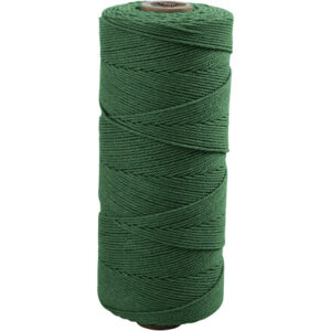 Knyttegarn, L: 315 M, tykkelse 1 mm, Tynd kvalitet 12/12, grøn, 220g/ 1 ngl.