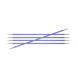 KnitPro Zing Strømpepinde Aluminium 20cm 4,50mm / 7.9in US7 Iolite
