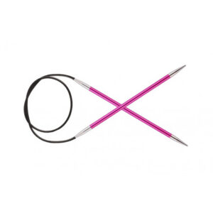 KnitPro Zing Rundpinde Aluminium 100cm 10,00mm / 39.4in US15 Ruby