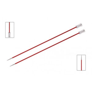 KnitPro Zing Strikkepinde / Jumperpinde Aluminium 30cm 2,50mm / 11.8in US1Â½ Garnet
