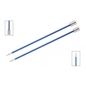 KnitPro Zing Strikkepinde / Jumperpinde Aluminium 30cm 4,00mm / 11.8in US6 Sapphire