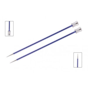 KnitPro Zing Strikkepinde / Jumperpinde Aluminium 30cm 4,50mm / 11.8in US7 Iolite