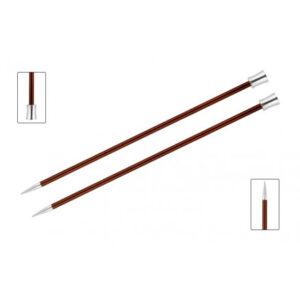 KnitPro Zing Strikkepinde / Jumperpinde Aluminium 30cm 5,50mm / 11.8in US9 Sienna