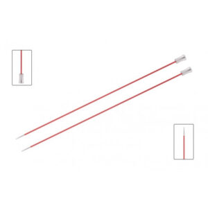 KnitPro Zing Strikkepinde / Jumperpinde Aluminium 30cm 6,50mm / 11.8in US10Â½ Coral
