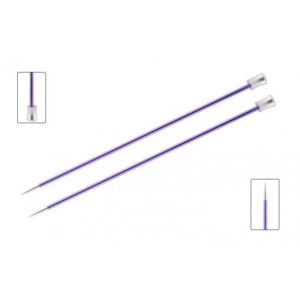 KnitPro Zing Strikkepinde / Jumperpinde Aluminium 30cm 7,00mm / 11.8in US10Â¾ Amethyst
