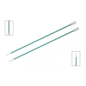 KnitPro Zing Strikkepinde / Jumperpinde Aluminium 30cm 8,00mm / 11.8in US11 Emerald