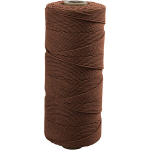 Knyttegarn, L: 315 M, tykkelse 1 mm, Tynd kvalitet 12/12, brun, 220g/ 1 ngl.