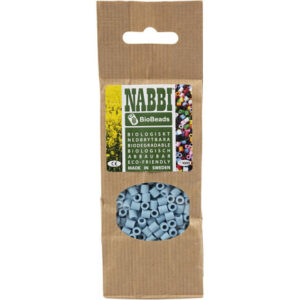NABBI BioBeads Rørperler, str. 5x5 mm, hulstr. 2,5 mm, medium, pastelgrøn, 1000stk./ 1 pk.