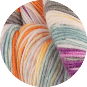 Lana Grossa Meilenweit 100 Merino Håndfarvet Rainbow Garn 7015