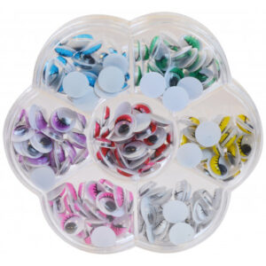 Infinity Hearts Æske med Rulleøjne til pålimning Ass. farver 10mm - 200 stk