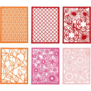 Blondekarton i blok, A6, ark 104x146 mm, 200 g, orange, pink, rød, rosa, 24 stk./ 1 pk.