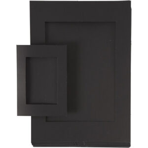 Passepartoutrammer, str. A4+A6, 180 g, sort, 2x60stk./ 1 pk.