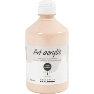 Art Akrylmaling, halvblank, dækkende, lys pudder, 500ml/ 1 fl.