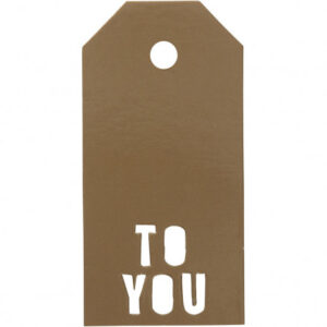 Manillamærker To You Guld 5x10cm - 15 stk