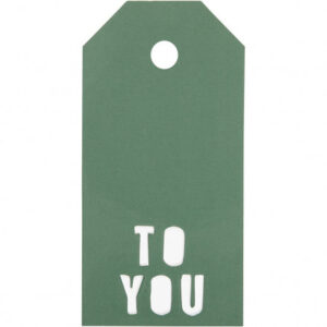 Manillamærker To You Grøn 5x10cm - 15 stk