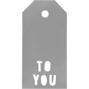 Manillamærker To You Sølv 5x10cm - 15 stk