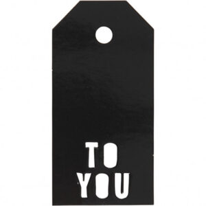 Manillamærker To You Sort 5x10cm - 15 stk