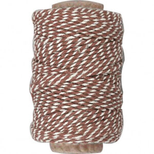 Bomuldssnor Brun/Hvid 1,1mm 50m