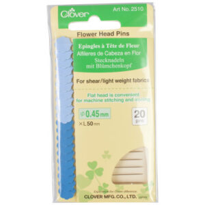 Clover Knappenåle / Patchworknåle Ekstra fine Blomster 0,45x50mm - 20 stk