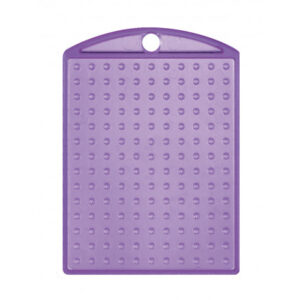 Pixelhobby Nøglering/Medallion Transparent Lilla 3x4cm - 1 stk