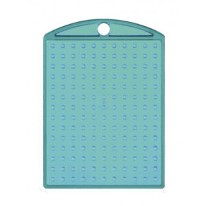 Pixelhobby Nøglering/Medallion Transparent Turkis 3x4cm - 1 stk