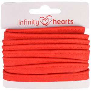 Infinity Hearts Pipingbånd Bomuld 11mm 04 Rød - 5m