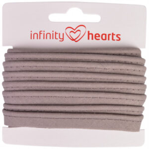 Infinity Hearts Pipingbånd Bomuld 11mm 19 Grå - 5m