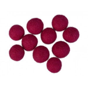 Filtkugler 20mm Mørk Cerise P8 - 10 stk