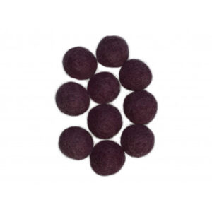 Filtkugler 20mm Lilla Blomme V5 - 10 stk