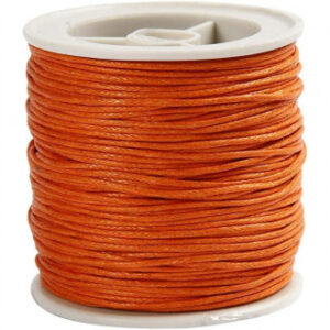 Knyttegarn / Knyttesnor Vokset Orange 1 mm 40 m