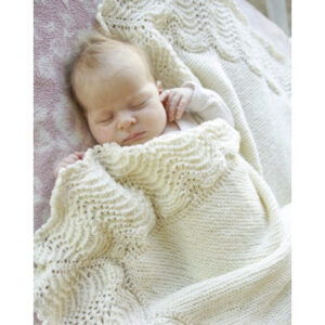 Baby Bliss by DROPS Design - Baby Tæppe Strikkeopskrift 80x80 cm