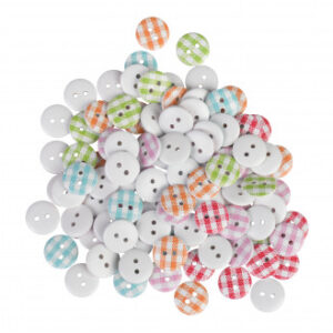 Infinity Hearts Assorterede Knapper Træ 15mm - 100 stk