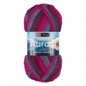 Viking Garn Aurora 670 Multi Lilla/ Rosa