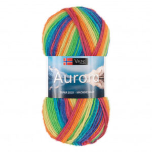 Viking Garn Aurora 635 Multi Regnbue