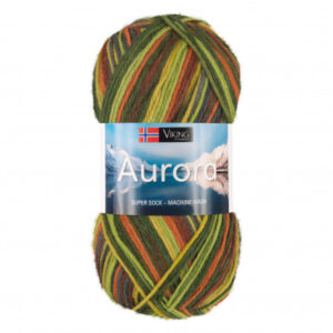 Viking Garn Aurora 634 Multi Brun/ Grøn