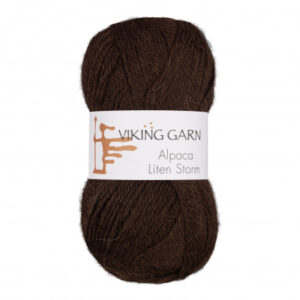 Viking Garn Alpaca Liten Storm 718 Mørk Brun