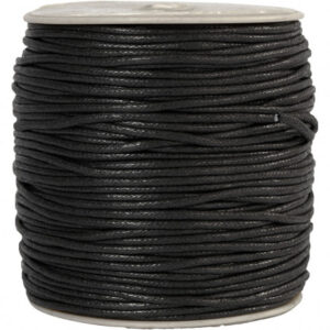 Bomuldssnor, tykkelse 2 mm, sort, 100m