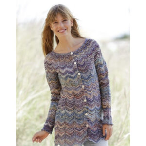 At Sundown Cardigan by DROPS Design - Jakke Strikkeopskrift str. S/M - XXL/XXXL