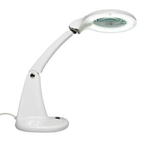 Prym Forstørrelsesglas til Bord med LED Lampe Hvid Plastik Ø9,5cm