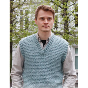 Blue River Slipover by DROPS Design - Vest Strikkeopskrift str. S-XXXL