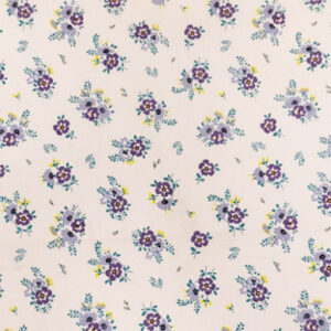 Bomuldspoplin Blomster 150cm 001 - 50 cm
