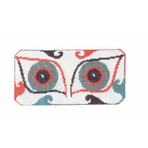 Dronningens Broderi broderikit - Athene brilleetui grøn 10 x 17 cm - Design af Dronning Margrethe II
