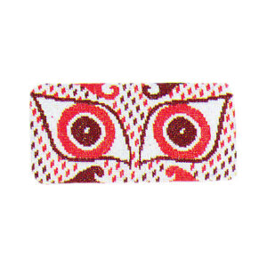 Dronningens Broderi broderikit - Athene brilleetui rød 10 x 17 cm - Design af Dronning Margrethe II