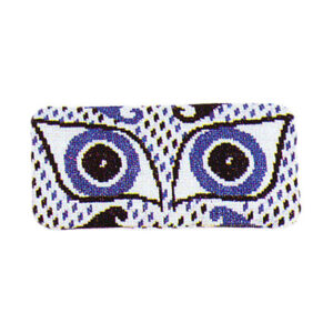 Dronningens Broderi broderikit - Athene brilleetui blå 10 x 17 cm - Design af Dronning Margrethe II