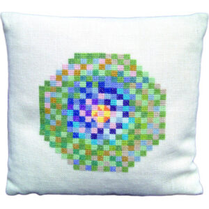 Dronningens Broderi broderikit - Forglemmigej pudebroderi 30 x 30 cm - Design af Dronning Margrethe II