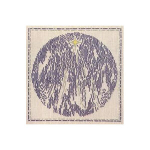 Dronningens Broderi broderikit - Dansk Vejr December 24 x 24 cm - Design af Dronning Margrethe II