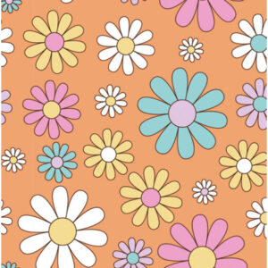 Bomuldsjersey Print Stof 150 cm 36 Blomster - 50cm