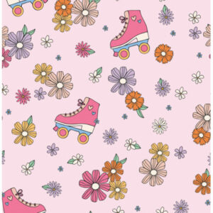 Bomuldsjersey Print Stof 150cm 011 Rulleskøjter - 50cm